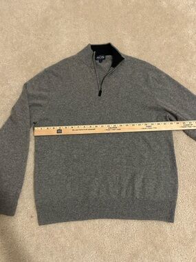 Allen Solly Men's Grey Half-Zip Sweater